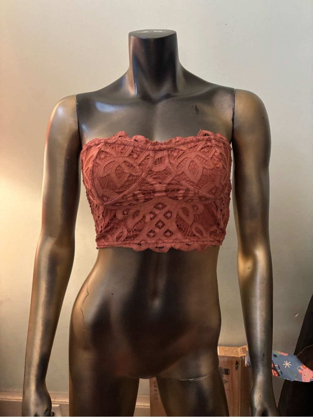 Fp one Lace Strapless Bandeau in Rust